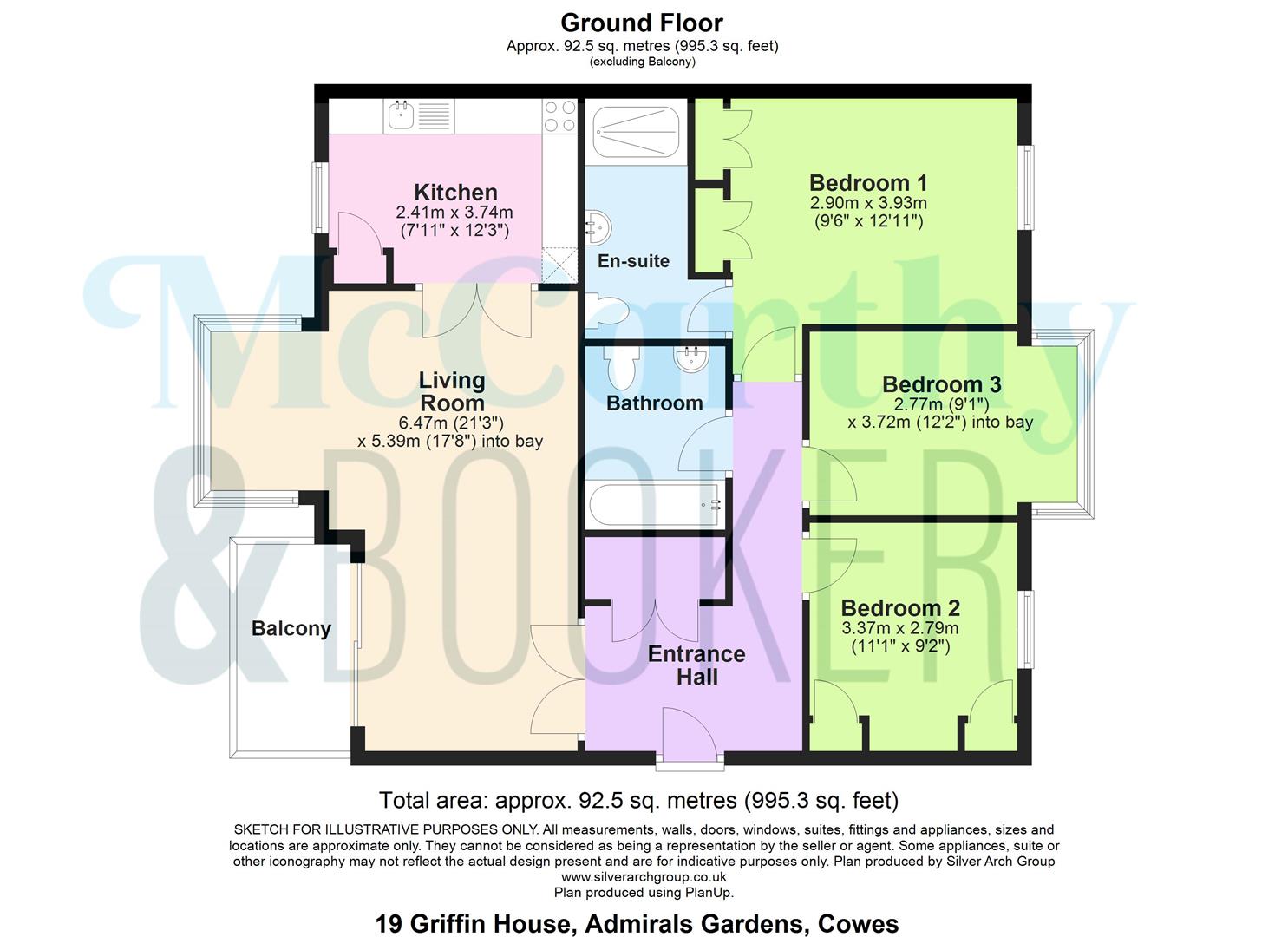 CHAIN FREE APARTMENT IN CENTRAL COWES - Admiral Gardens, Cowes floorplan